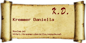 Kremmer Daniella névjegykártya